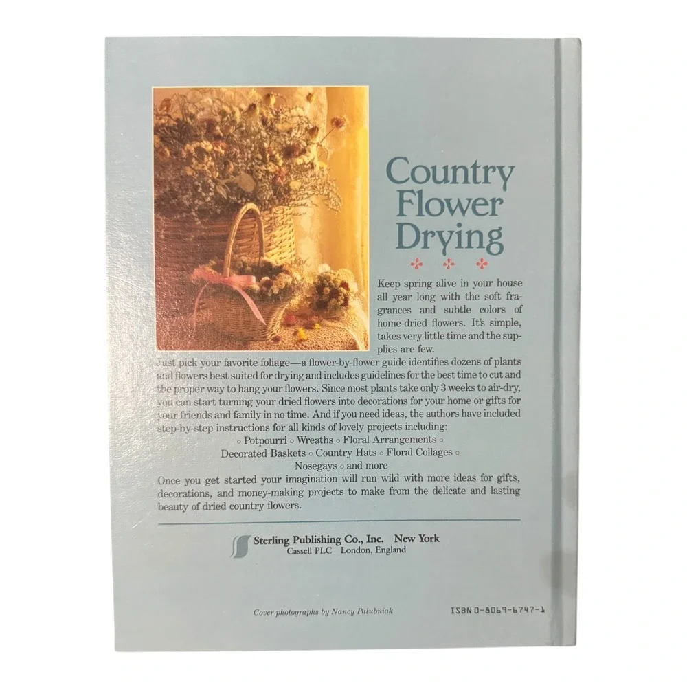 Country Flower Drying by Beverly Olson & Judy Lazzara 1988 Hardcover Crafts